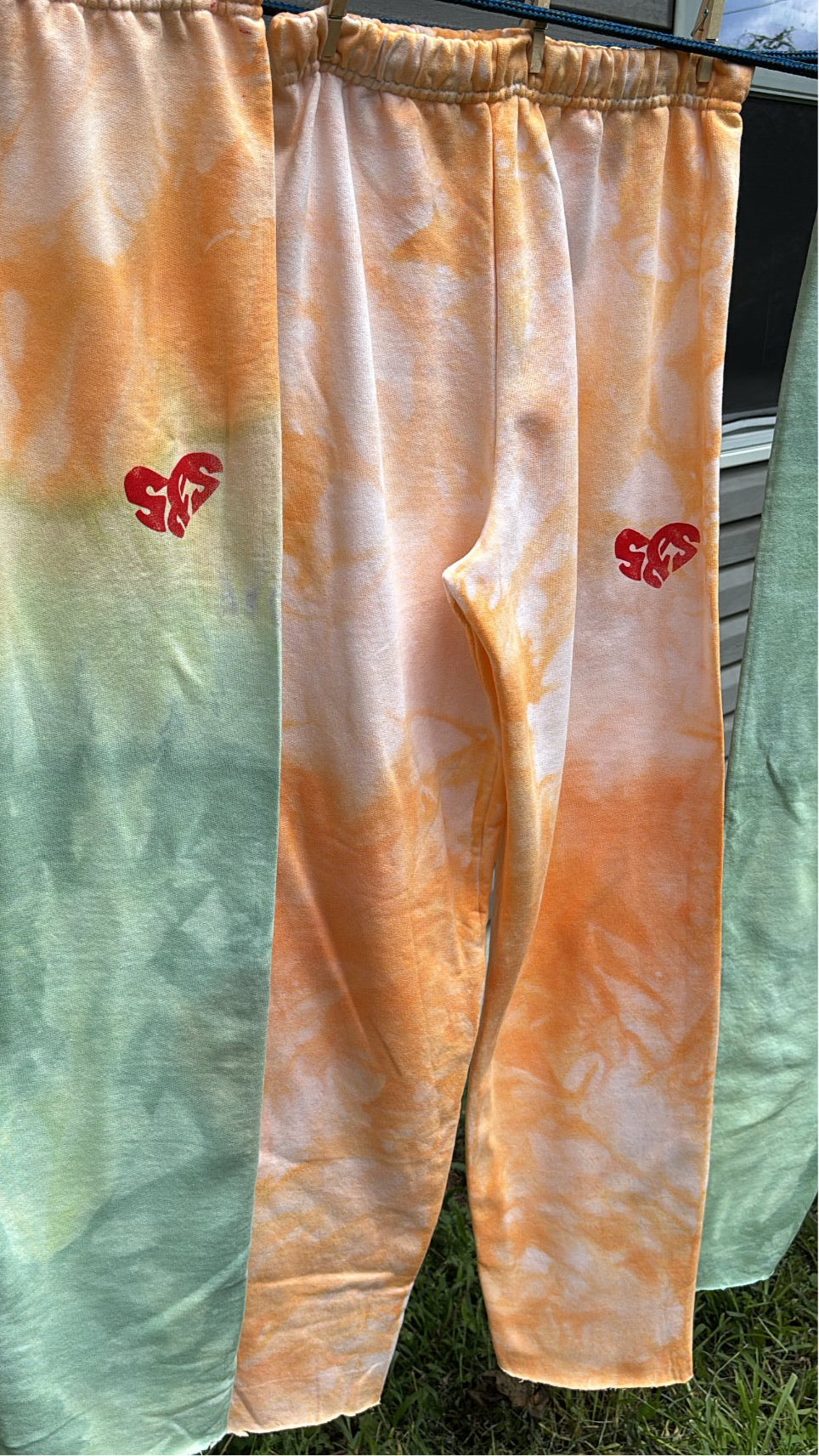 Orange Tie-dye Sweatpants