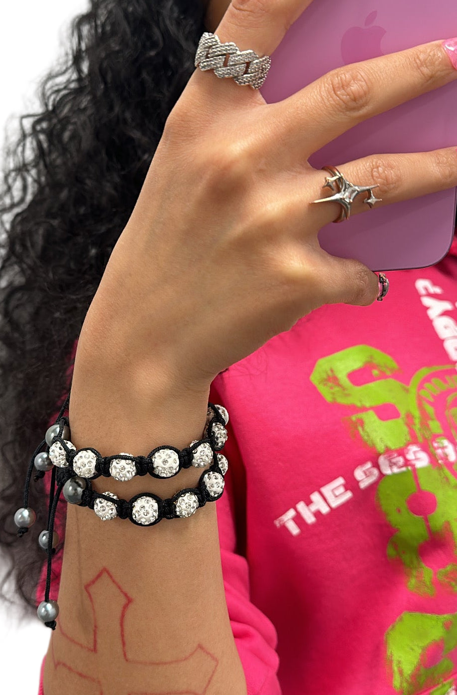 Off White S&S Bracelet