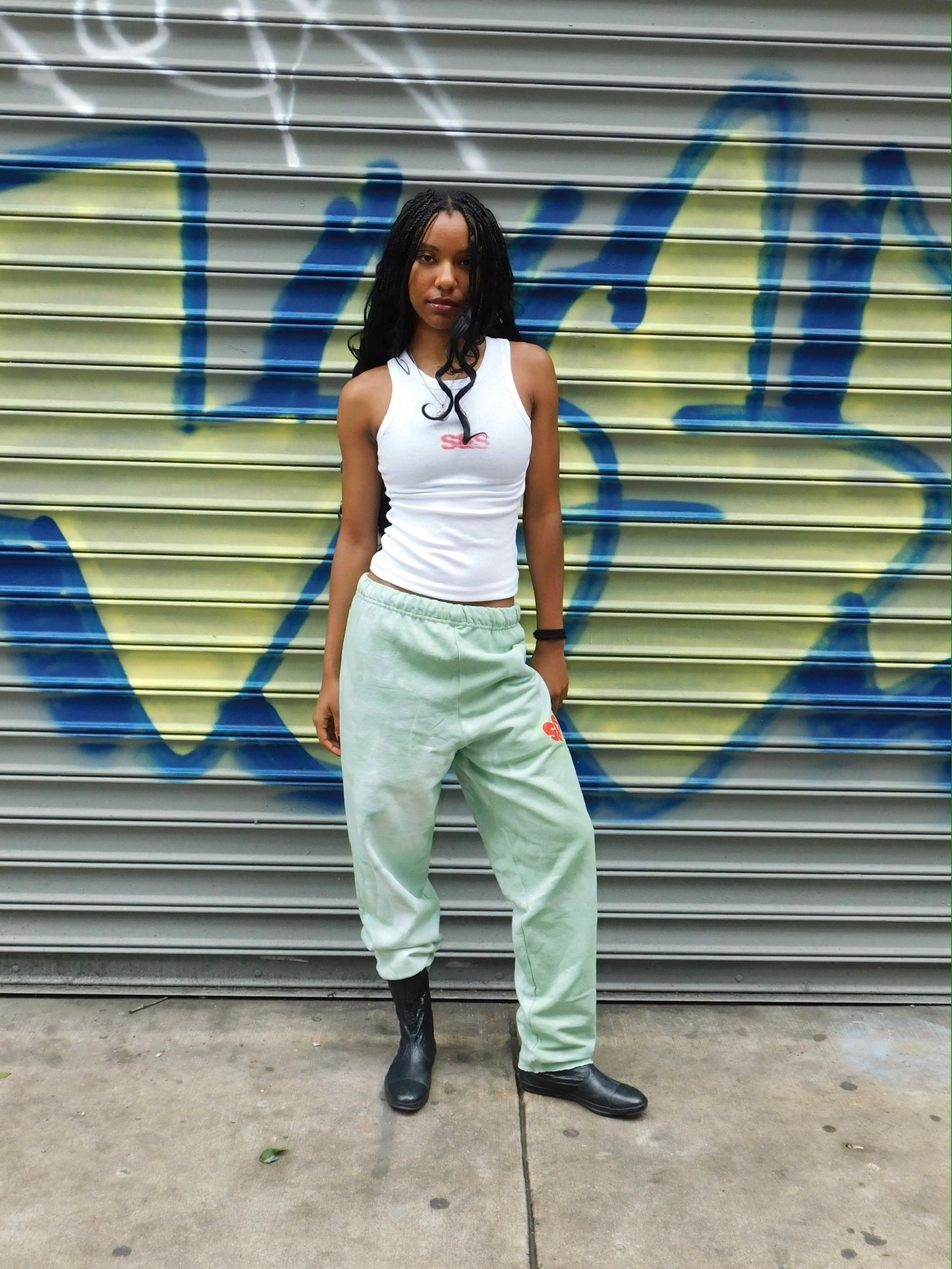 Lime Tie-dye sweatpants